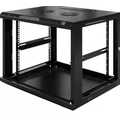 6U wandkast (kantelbaar) met glazen deur 600x600x368mm (BxDxH)