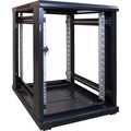 15U mini serverkast met glazen deur 600x800x860mm (BxDxH)