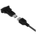 USB 2.0 adapter, USB-A/M to DB9 (RS232)/M, Win11, black