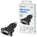 USB 2.0 adapter, USB-A/M to DB9 (RS232)/M, Win11, black