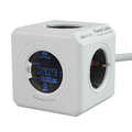 PowerCube Extended, stekkerdoos met energieconsumptie monitor, 4 sockets, 1.5m,