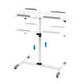 Projector/laptop trolley, height adjustable, tilt, 10 kg max. White