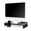 Ergonomic tabletop monitor riser, 420-520 mm long