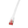 Patch cable SlimLine, flat, Cat.6A, U/FTP, white, 0.25 m