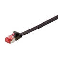 Patch Cable Flat Cat.6A Shielded 1m black