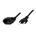 Power cord extension, Euro CEE 7/16, 2m, black