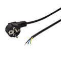 Power cable, CEE 7/7 (90°) to open End, black, 1.5 m