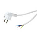 Power cable, CEE 7/7 (90�) to open End, white, 1.5 m