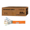 Duplex installation cable PrimeLine, Cat.7, S/FTP, orange, 50 m