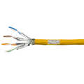Network cable Cat.7A S/FTP, fire protection class B2ca, yellow, 100 m