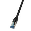 Patch cable, PUR, Cat.6A, S/FTP, black, 15 m