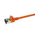 Slim CAT6A patchkabel U/FTP PIMF SlimLine oranje 0,15m