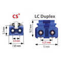 Duplex singlemode patchkabel met CS connector en LC uniboot connector 5 meter