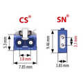 Duplex singlemode patchkabel met CS connector en SN connector 5 meter