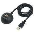 USB 2.0 cable, USB-A/M to USB-A/F, docking ball, black, 1.5 m