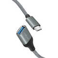 USB 3.2 Gen1 Type-C adapter, C/M to USB-A/F,5 Gbps,15W,OTG,Alu,dark grey, 0.15 m