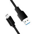 USB 3.2 Gen1x1 cable, USB-A male to USB-C male, black, 3m