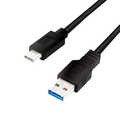 USB 3.2 Gen1x1 cable, USB-A male to USB-C male, black, 2m