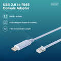 USB to RJ45 Console Cable 1.8m FT232RNLchipset, light blue, switch, router