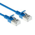 ACT Blauwe 0,15 meter LSZH S/FTP CAT6A slimline patchkabel