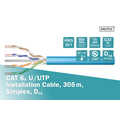 CAT 6A U-UTP installation cable, 500 MHz Dca (EN 50575), AWG 23/1, 305 m drum, Sx, blue