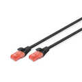 CAT 6 U-UTP patch cord, Cu, LSZH AWG 26/7, length 0.50 m, color black