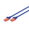 CAT 6 U-UTP patch cord, Cu, LSZH AWG 26/7, length 1 m, color blue