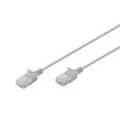 CAT 6 U-UTP slim patch cord, Cu, LSZH AWG 32/7, length 0.3 m, Gray