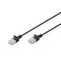 CAT 6 U-UTP slim patch cord, Cu, LSZH AWG 32/7, length 0.3m, Black