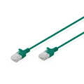 CAT 6 U-UTP slim patch cord, Cu, LSZH AWG 32/7, length 0.3 m, Green