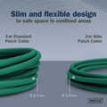 CAT 6A F-FTP Slim Patch cord, Cu, LSZH AWG 32/7, length 1m, Green