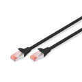 CAT 6 S-FTP patch cord, Cu, LSZH AWG 27/7, length 10 m, color black