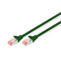 CAT 6 S-FTP patch cord, Cu, LSZH AWG 27/7, length 10 m, color green