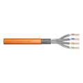CAT 7 S-FTP installation cable, 1200 MHz Dca (EN 50575), AWG 23/1, 500 m drum, SX, orange