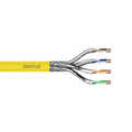 CAT 7A S-FTP installation cable, 1500 MHz Cca (EN 50575), AWG 22/1, 500 m drum, yellow