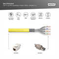 CAT 7A S-FTP installation cable, 1500 MHz Cca (EN 50575), AWG 22/1, 500 m drum, yellow