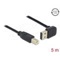 USB 2.0-kabel, EASY A-stekker haaks naar B-stekker, 5 m DeLock