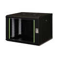7U wall mounting cabinet, Unique 420x600x450 mm, color black (RAL 9005)