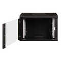 7U wall mounting cabinet, Unique 420x600x450 mm, color black (RAL 9005)