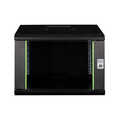 7U wall mounting cabinet, Unique 420x600x600 mm, color black (RAL 9005)