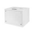 7U wall mounting cabinet, SOHO, unmounted 370x540x400 mm, perforated front door, grey