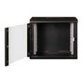 9U wall mounting cabinet, Unique 509x600x450 mm, color black (RAL 9005)