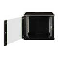 9U wall mounting cabinet, Unique 509x600x600 mm, color black (RAL 9005)