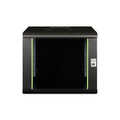 9U wall mounting cabinet, Unique 509x600x600 mm, color black (RAL 9005)