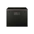 9U wall mounting cabinet, Unique 509x600x600 mm, color black (RAL 9005)