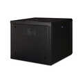 9U wall mounting cabinet, Unique 509x600x600 mm, color black (RAL 9005)