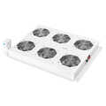 Roof vent. unit, Unique server racks 6 fans, thermostat, switch, grey (RAL 7035)