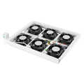 Roof vent. unit, Unique server racks 6 fans, thermostat, switch, grey (RAL 7035)