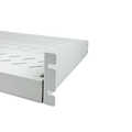 2U extendib. shelf for cabinets from 450 mm depth 88x483x352 mm, up to 30 kg, grey (RAL 7035)
