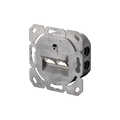 CAT 6A Class EA network outlet,shielded,2xRJ45,LSA pure white, flush mount, horizontal cable install.